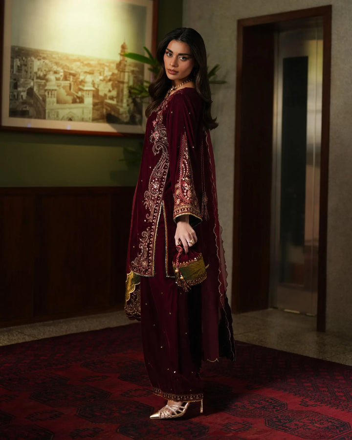 Women Velvet 3 Pcs | 1254