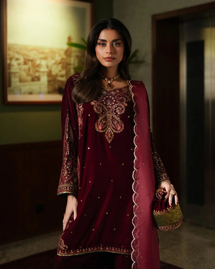 Women Velvet 3 Pcs | 1254