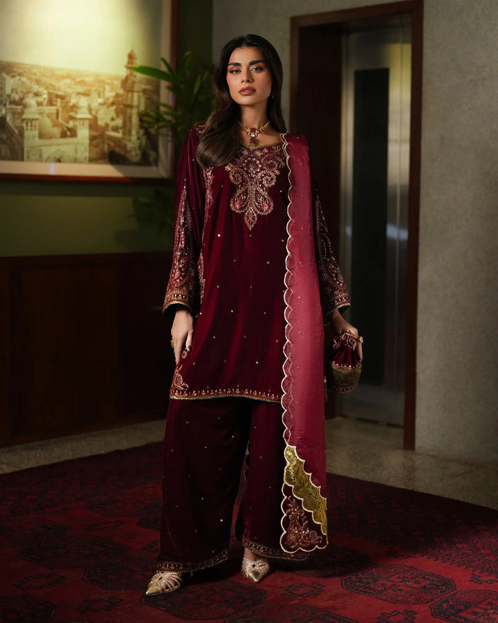 Women Velvet 3 Pcs | 1254