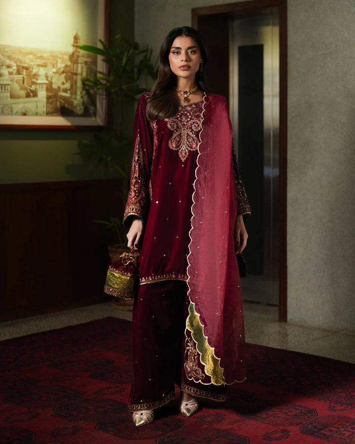 Women Velvet 3 Pcs | 1254