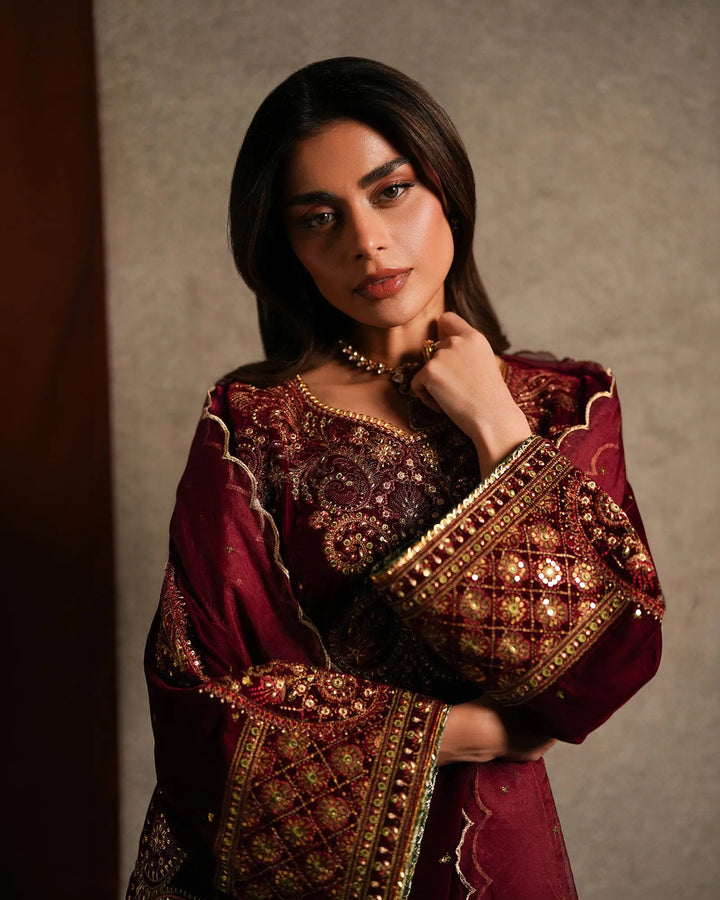 Women Velvet 3 Pcs | 1254
