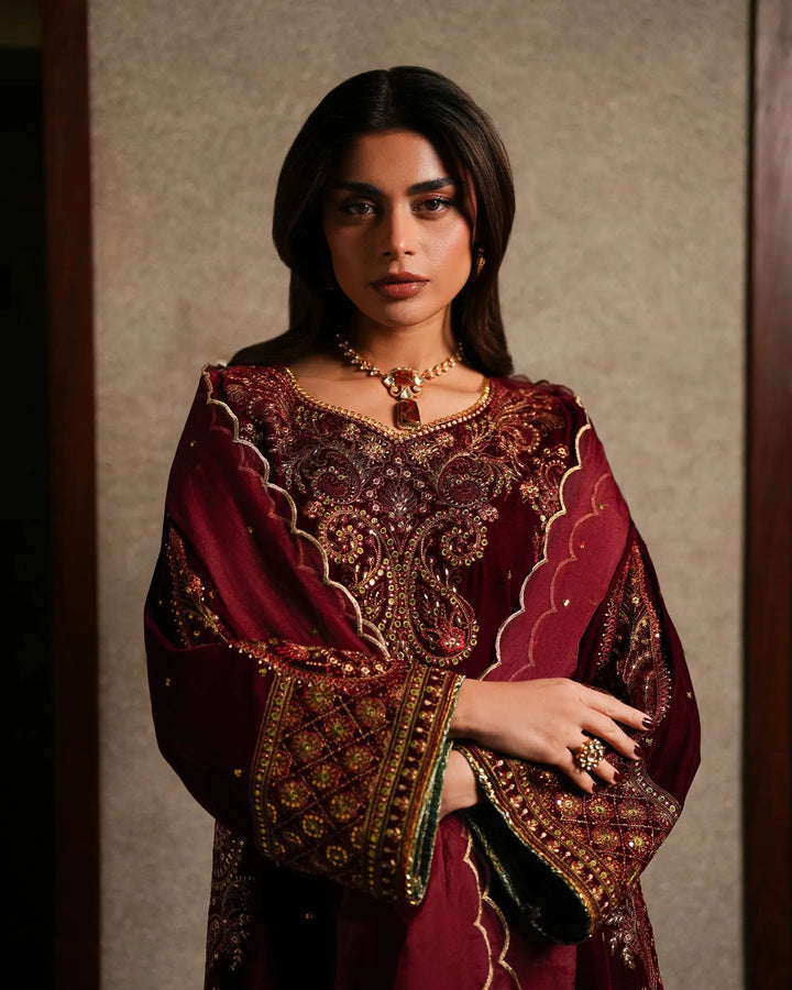 Women Velvet 3 Pcs | 1254