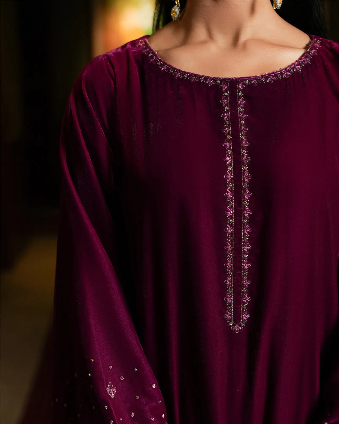Women Velvet 3 Pcs | 1255