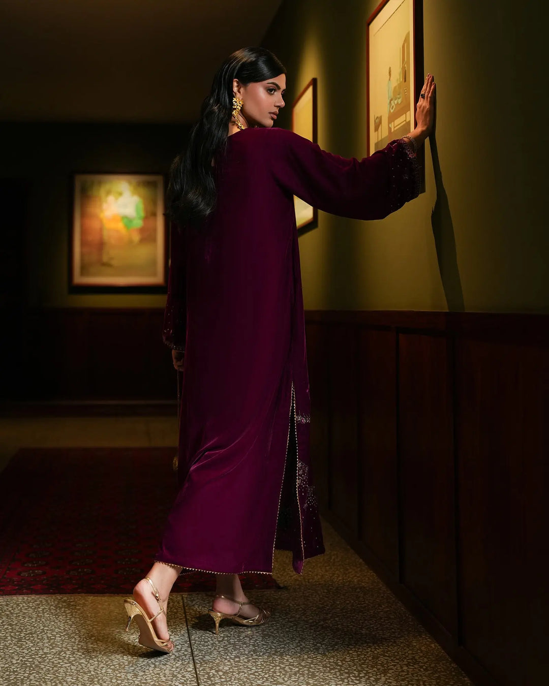 Women Velvet 3 Pcs | 1255