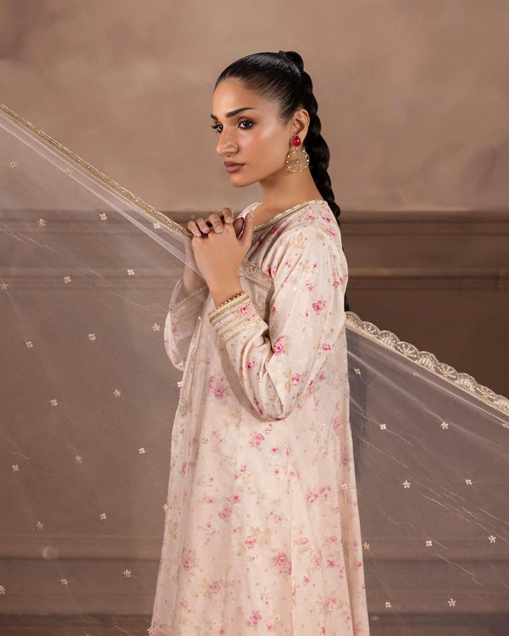 Women’s Staple Bindi Jall Embroidered Frock with Sharara Sha Posh Textile