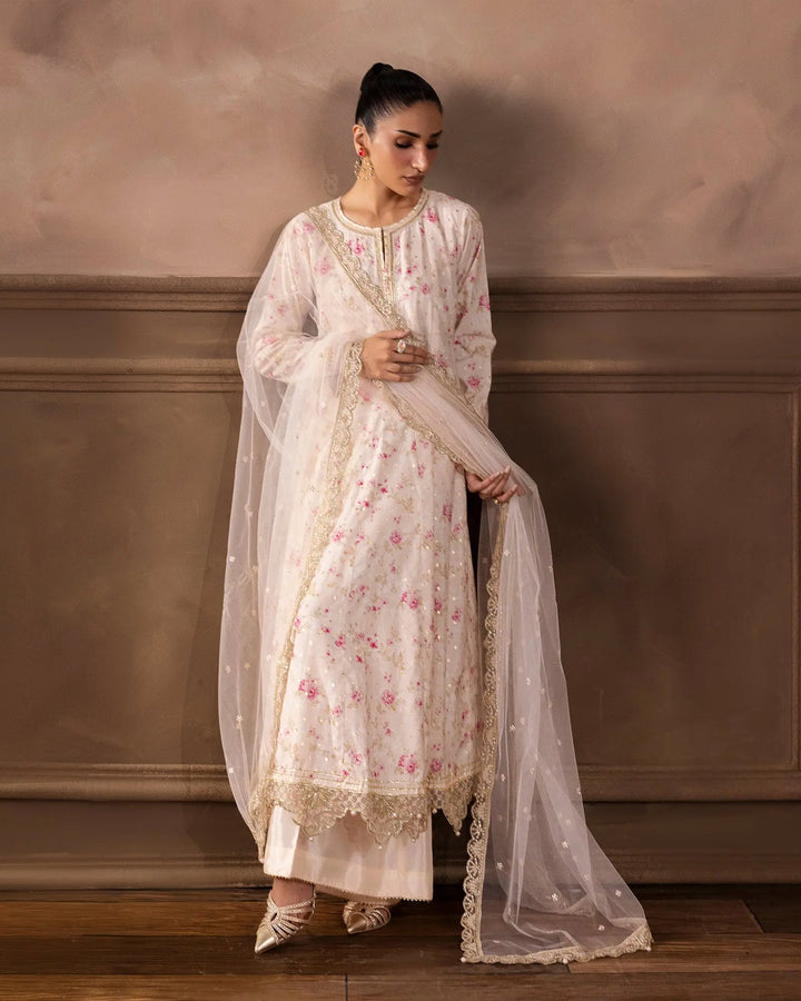 Women’s Staple Bindi Jall Embroidered Frock with Sharara Sha Posh Textile