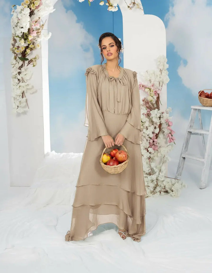 Wrap Waist Frock | 606-TB-CF Sha Posh Textile