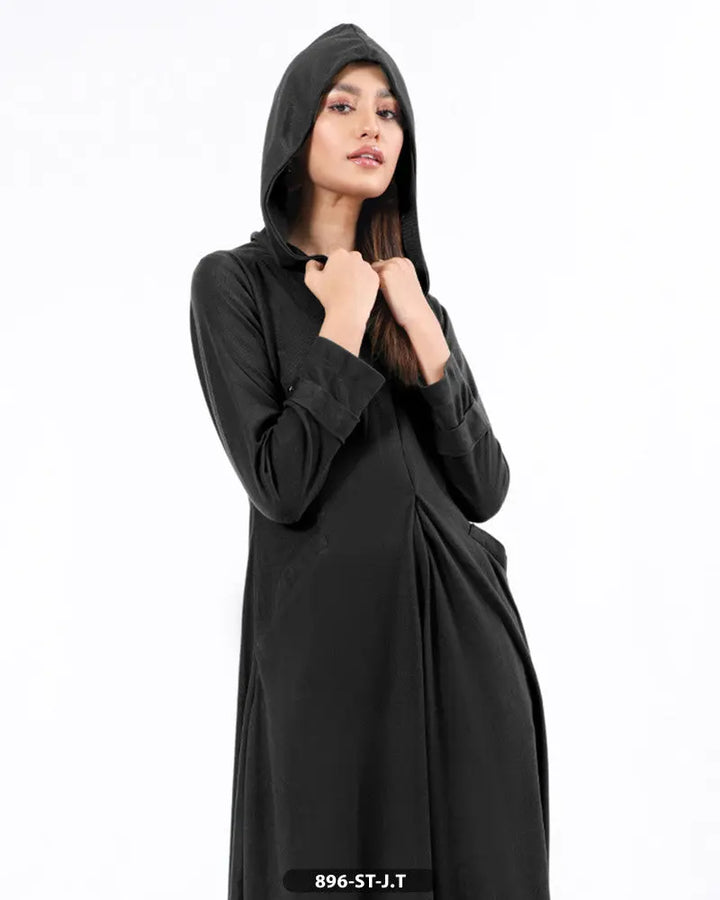 Casual Hoodie Maxi Style Wool Shirt (Stitched) | 896-ST-J.T ShaPosh Textile