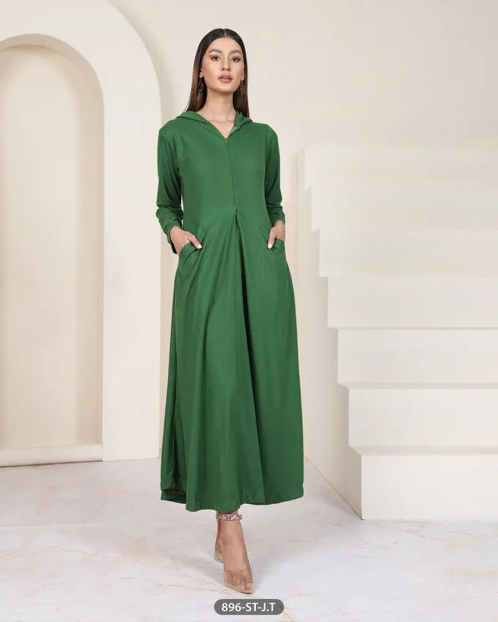 Casual Hoodie Maxi Style Wool Shirt (Stitched) | 896-ST-J.T ShaPosh Textile