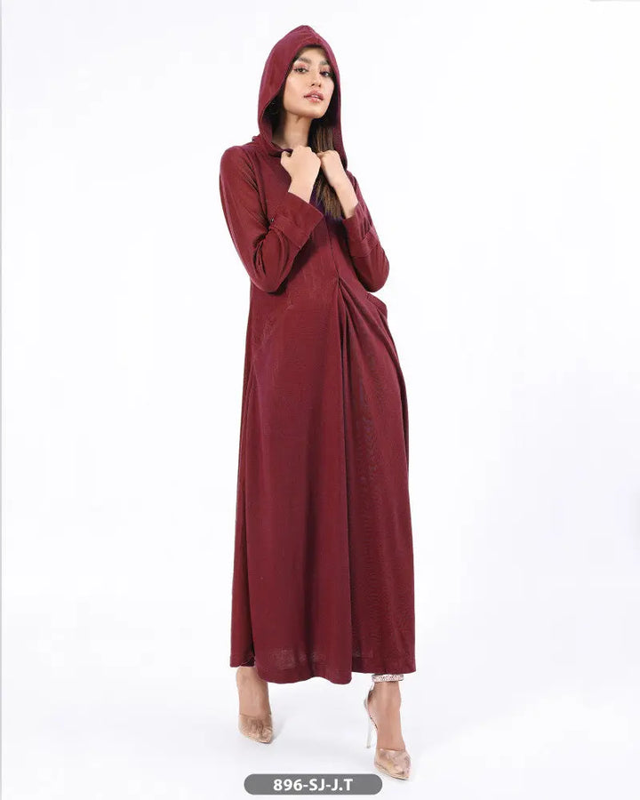 Casual Hoodie Maxi Style Wool Shirt (Stitched) | 896-ST-J.T ShaPosh Textile